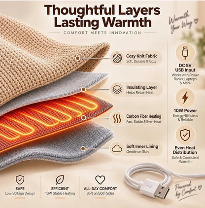 CozyWarmth Heated Shawl Wrap