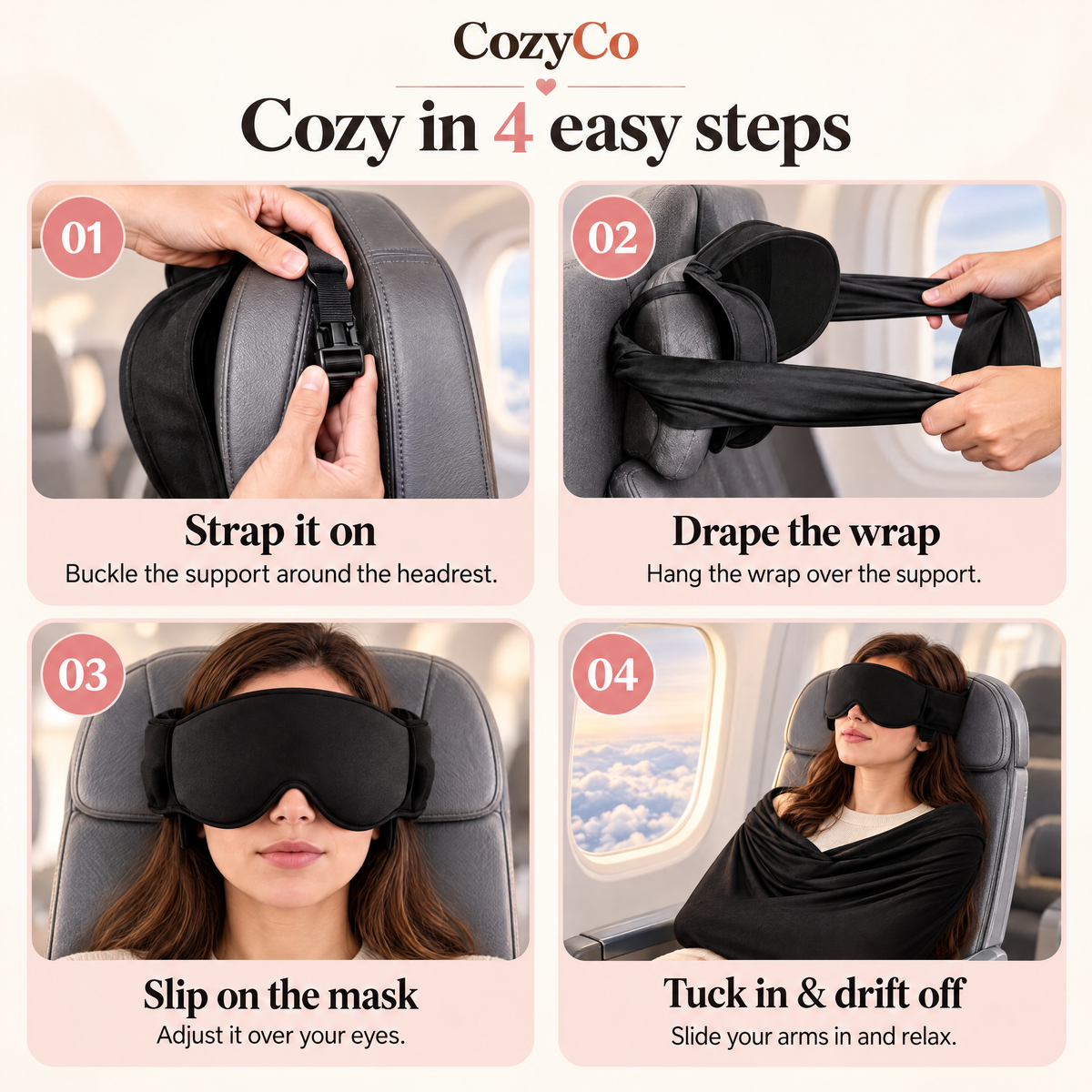 CozyCo Cloud Wrap Travel Sleep Set