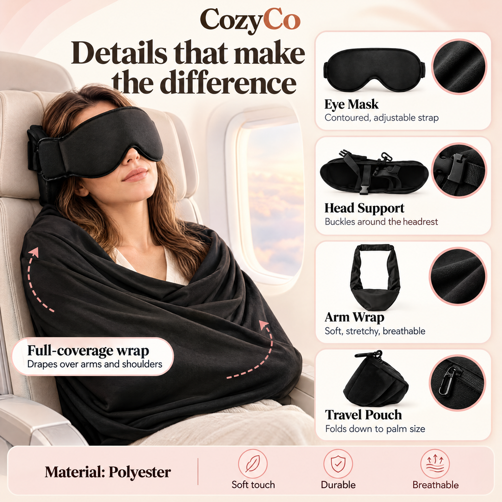 CozyCo Cloud Wrap Travel Sleep Set